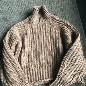 Cable Knit Camel Turtleneck from H and M